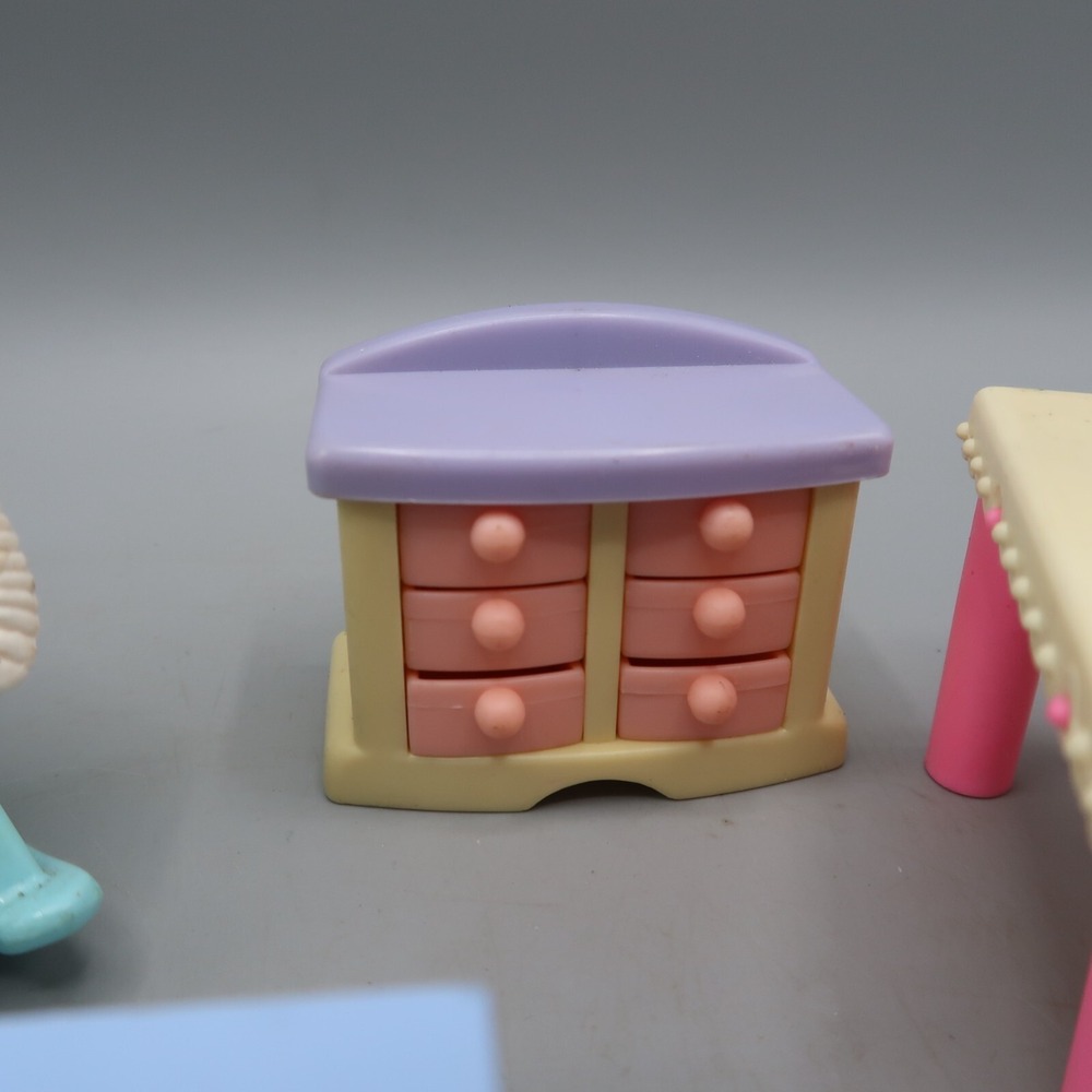 Fisher Price Dollhouse Couch, Stroller, unbranded dresser table Toy Lot - Picture 3 of 8